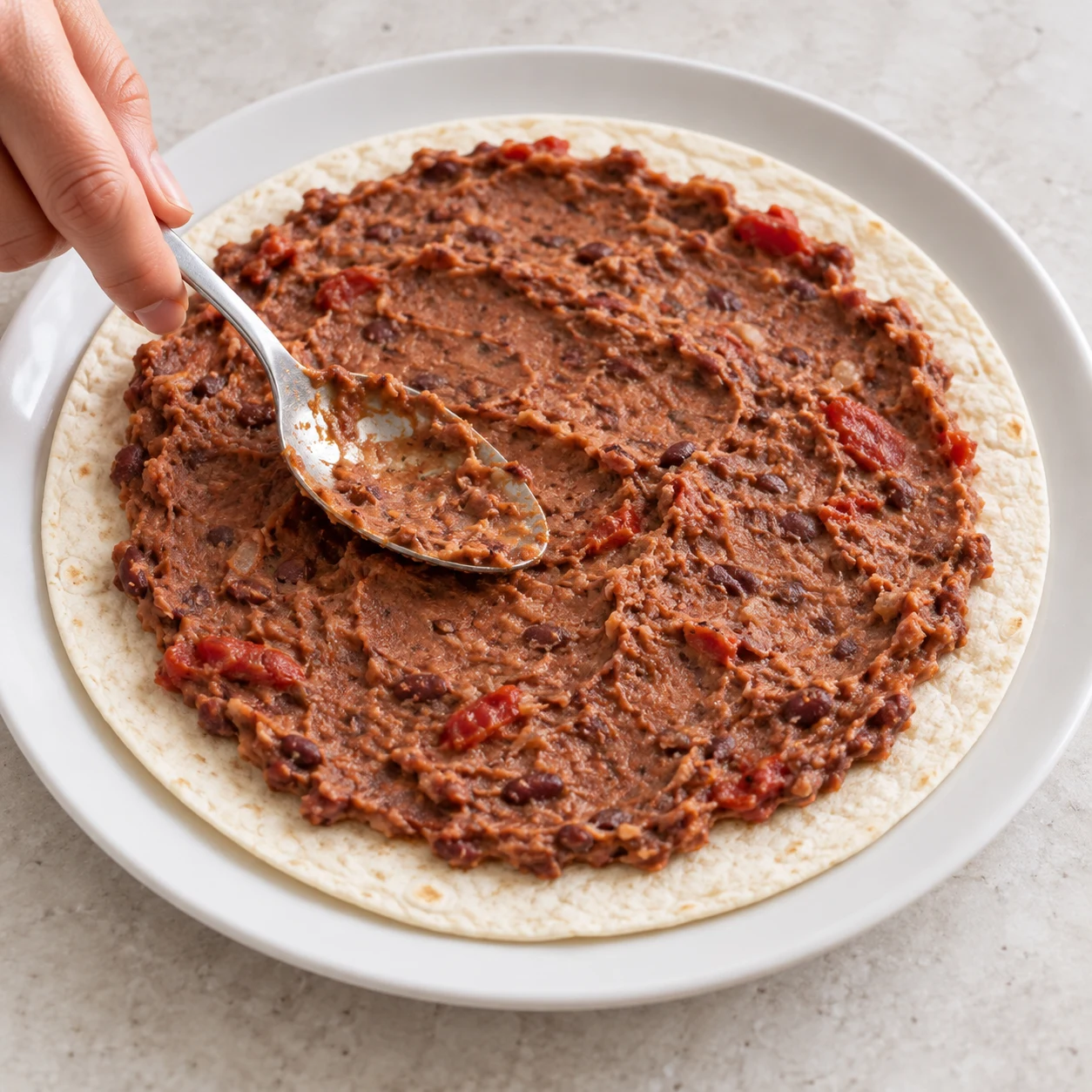 Garnir les quatre tortillas