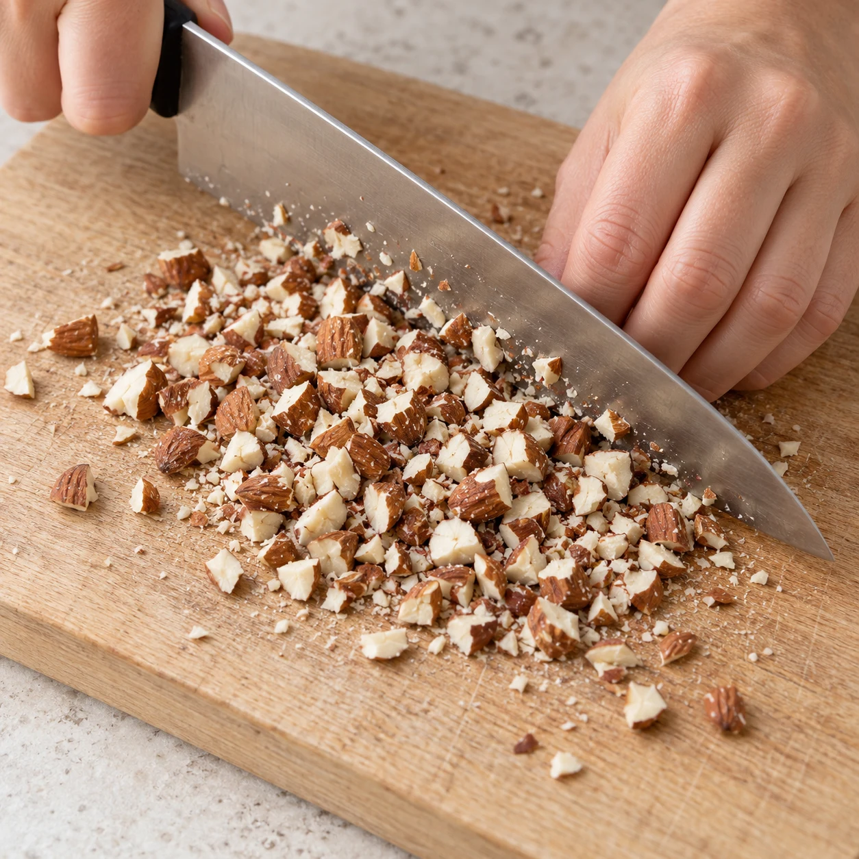 Hacher les amandes