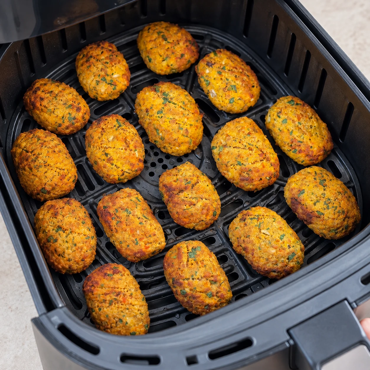 Cuire les nuggets pour les nuggets de lentilles corail et carottes