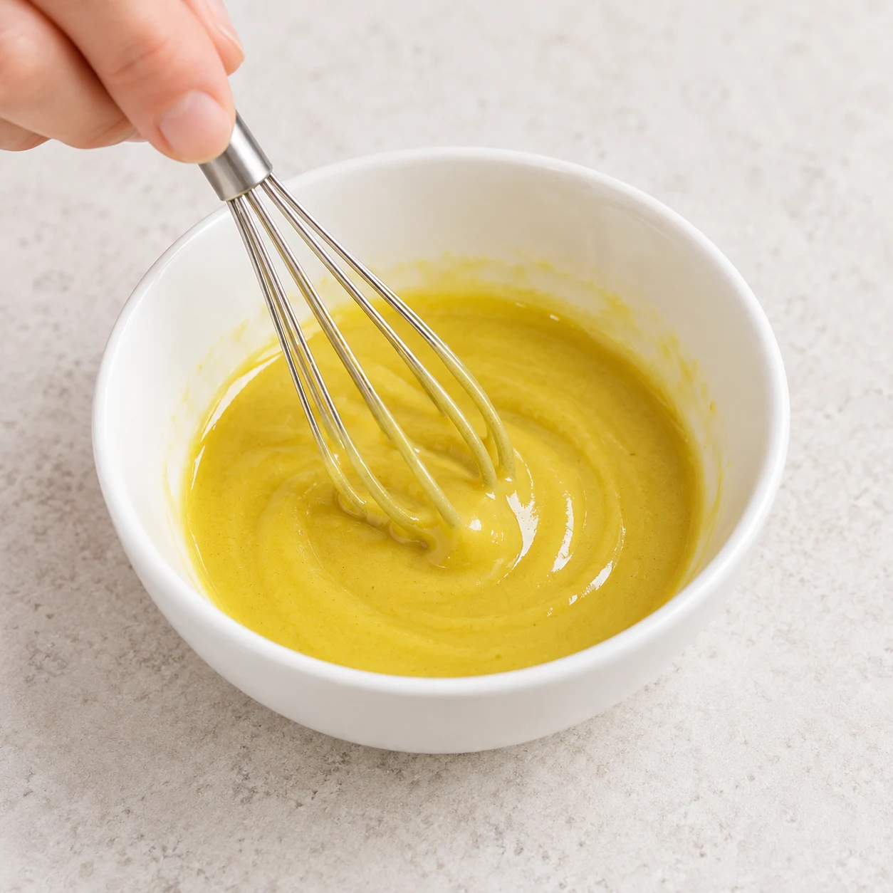 Ajuster la sauce, si souhaité : La sauce reste homogène et souple, sans eau séparée.