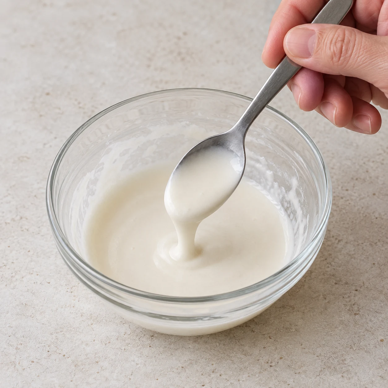 Préparer la pâte de soudure : La pâte est lisse, sans grumeaux, et adhère au pinceau.