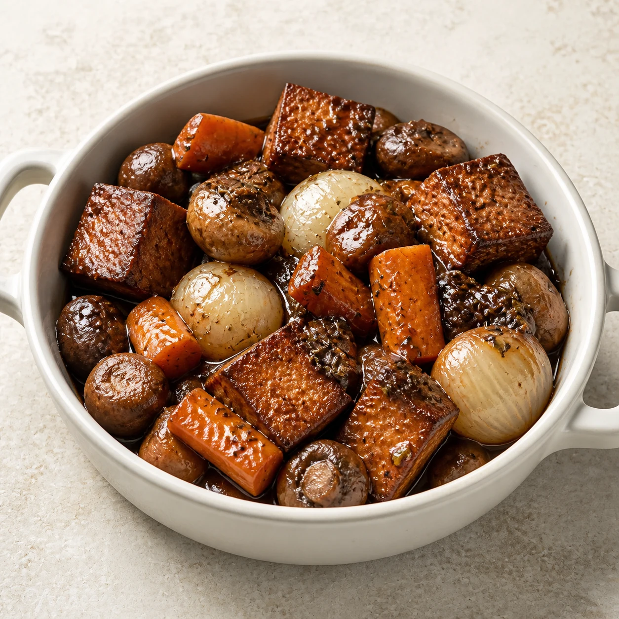 Coq au vin vegan