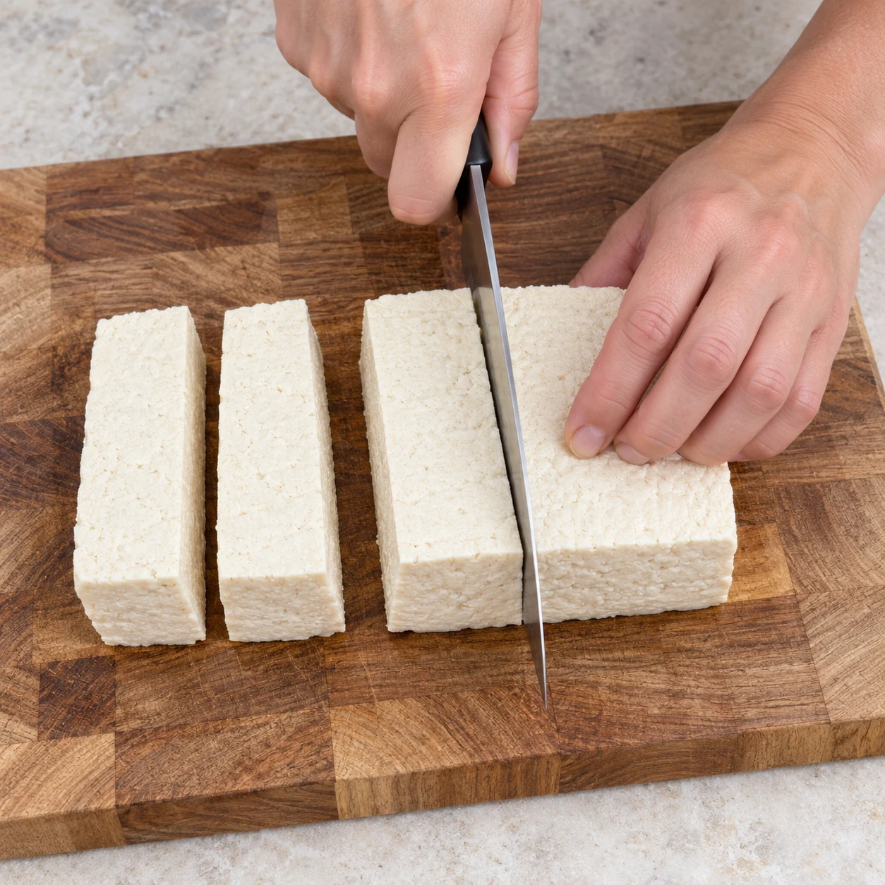 Quatre filets épais sont séparés.