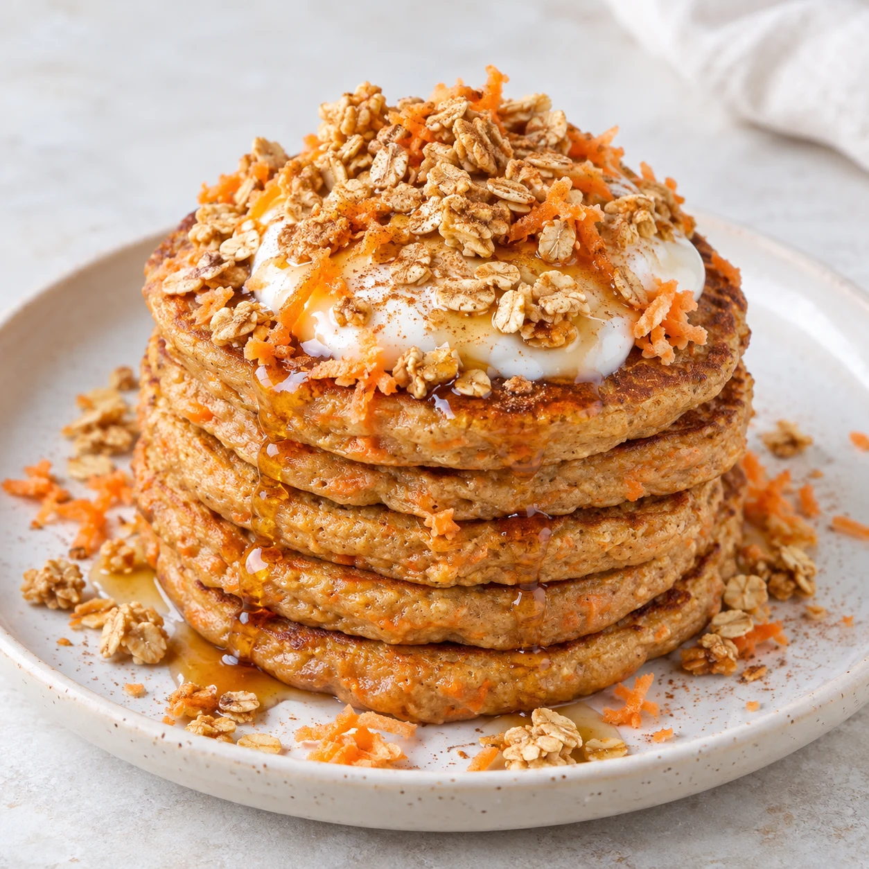 Pancakes aux carottes façon carrot cake